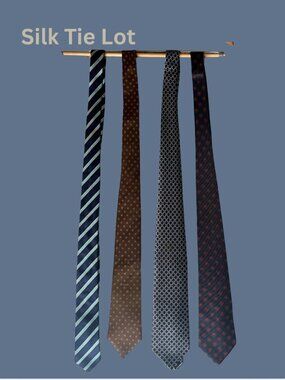 4 Men’s Classic Patterned Tie Lot Penguin JOS A Bank
